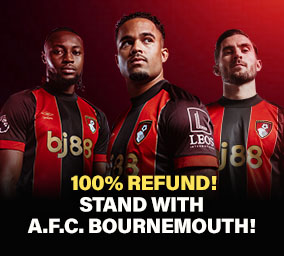 Bet on any EPL match through the Exchange or I-Sports market and claim a 100% refund bonus! Cheer on A.F.C. Bournemouth and dive into the thrill today!